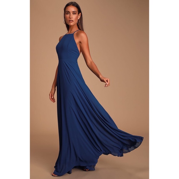 Mythical Kind of Love Navy Blue Maxi Dress - Picture 3 of 5